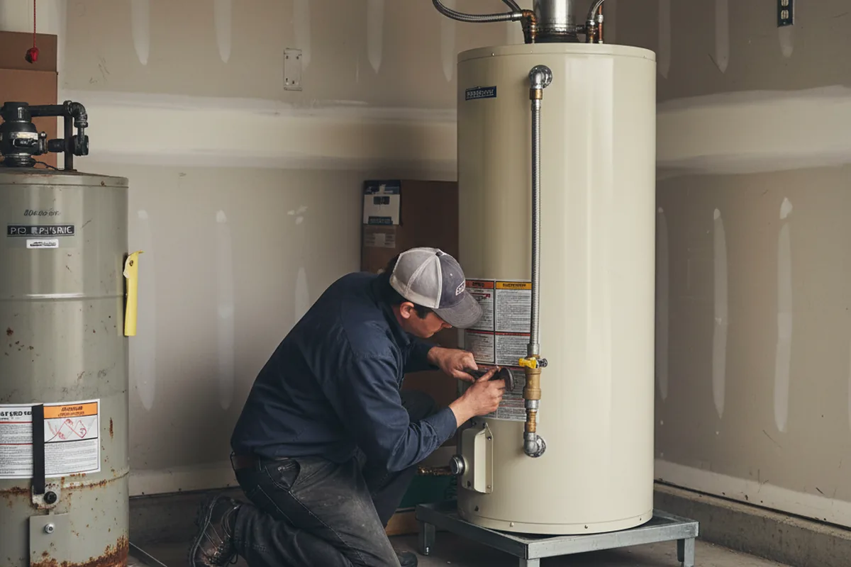 Water heater and shutoff valve replacement in Villa Maria